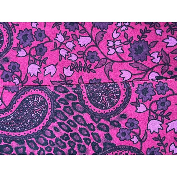 Goodclothes Petite 2XWP Paisley & Floral Cropped Button-Up Shirt 2XWP Pink Black - Picture 10 of 13